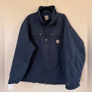 CARHARTT Quick Duck Jefferson Traditional Jacket Men’s 2XL Navy Blue